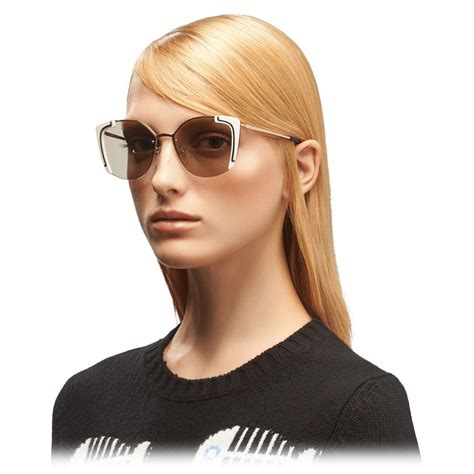 white and gold prada sunglasses